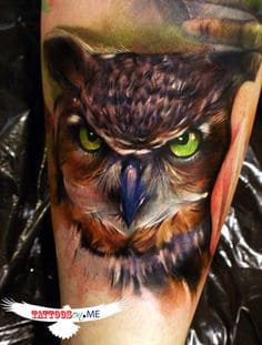 Geometric owl tattoo Owl tattoo design Geometric owl