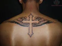 Cross with Wings Tattoo 47
