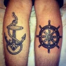 Anchor and Wheel Tattoo 38