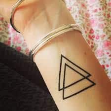 Double Triangle Tattoo 30