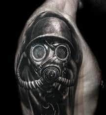 gas maske tattoo