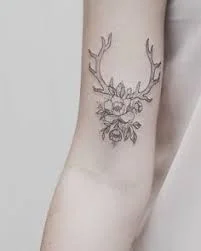 antler in Black  Gray Tattoos  Search in 13M Tattoos Now  Tattoodo