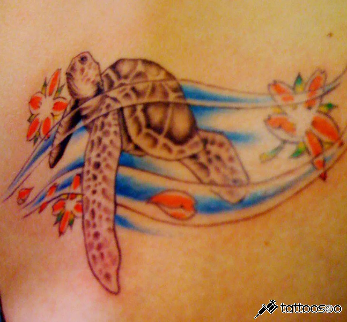 Sea Turtle Tattoo by Mike DeVries TattooNOW
