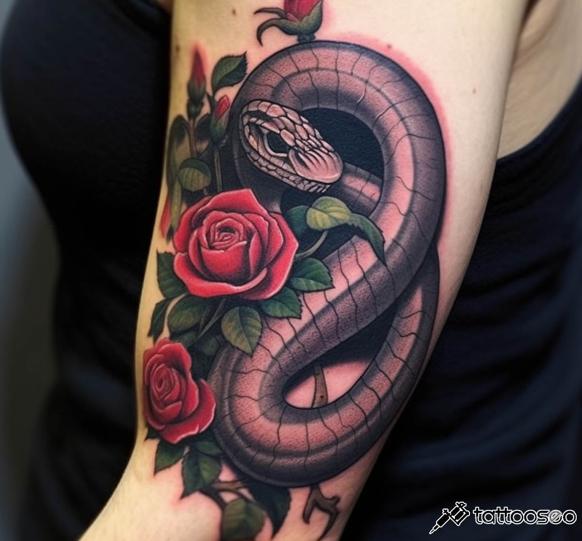 Snake and rose tattoo meaning